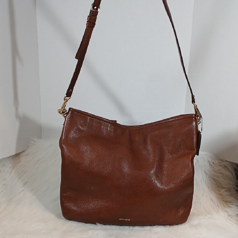Coach Madison Brown Leather Hobo Shoulder Bag
